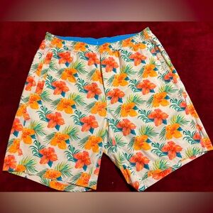 Men’s Floral Print XL 9” (long) Birddog Shorts w/ liner